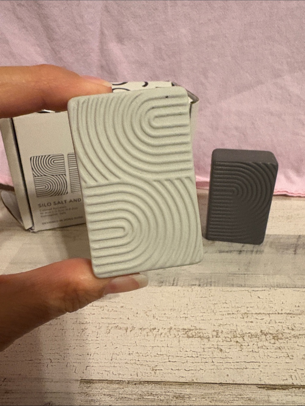NIB Silo Salt and Pepper Shakers - Matte Gray & Charcoal